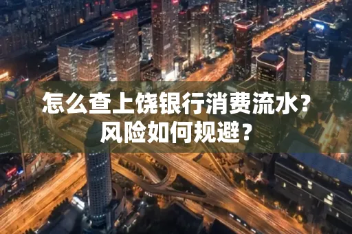 怎么查上饶银行消费流水?风险如何规避?