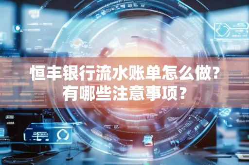 恒丰银行流水账单怎么做?有哪些注意事项?