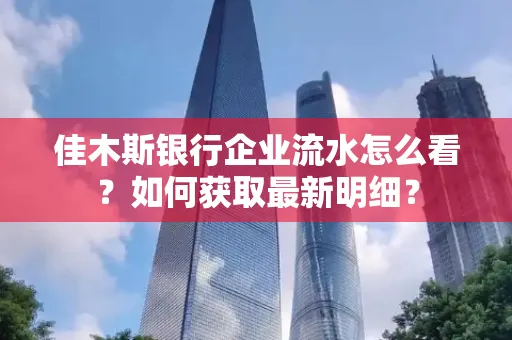 佳木斯银行企业流水怎么看?如何获取最新明细?