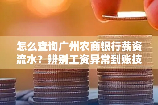 怎么查询广州农商银行薪资流水?辨别工资异常到账技巧?