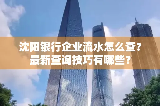 沈阳银行企业流水怎么查?最新查询技巧有哪些?