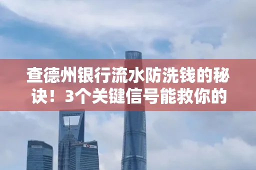 查德州银行流水防洗钱的秘诀!3个关键信号能救你的钱包(附实战技巧)