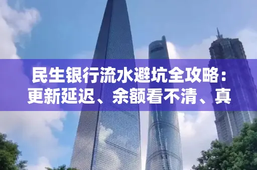 民生银行流水避坑全攻略:更新延迟、余额看不清、真实性验证问题一站式解决