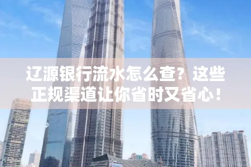 辽源银行流水怎么查?这些正规渠道让你省时又省心!