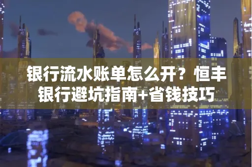 银行流水账单怎么开?恒丰银行避坑指南+省钱技巧