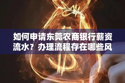 如何申请东莞农商银行薪资流水?办理流程存在哪些风险?