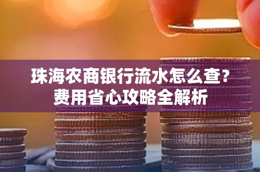 珠海农商银行流水怎么查?费用省心攻略全解析