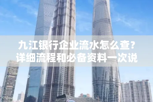 九江银行企业流水怎么查?详细流程和必备资料一次说清