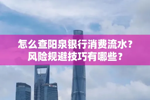 怎么查阳泉银行消费流水?风险规避技巧有哪些?